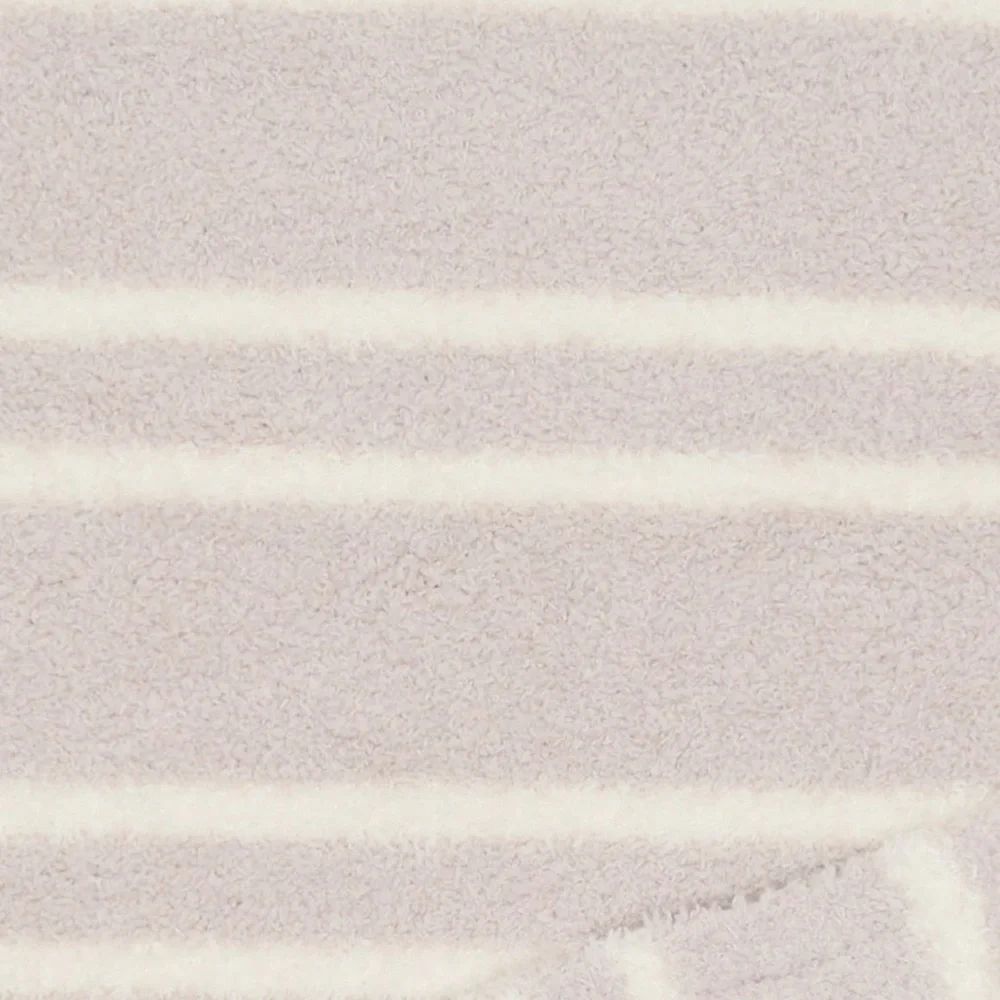 🆕Barefoot Dreams CozyChic Double Stripe Sandstone Cream Plush Throw Blanket